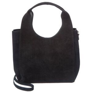 Persaman New York Suede Hobo Bag, Black